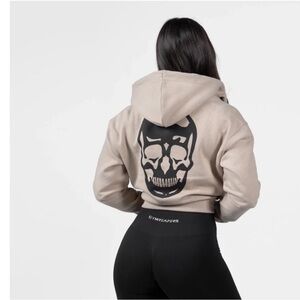 Beige Skull Hoodie for Women